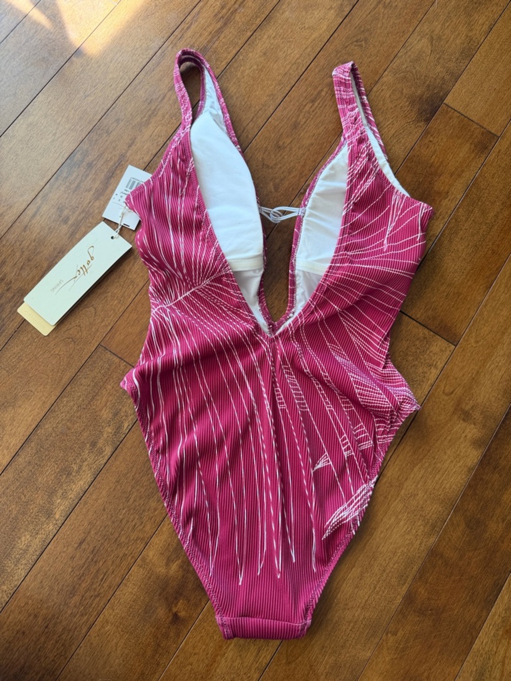 Gottex Berry-Pink Deep V One-Piece Swimsuit - Picture 7 of 12